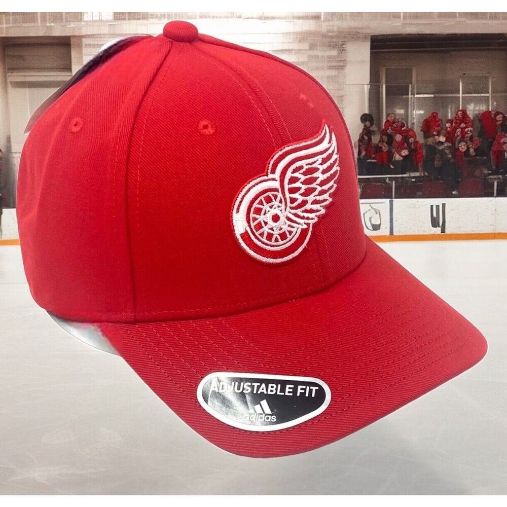 Detroit Red Wings Adidas NHL Team Hockey Hat Cap Strapback New Fast Ship